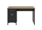 Bureau-1-porte-1-tiroir-Diagone-Manchester-decor-noir-E15018-120cm-front-Gautier