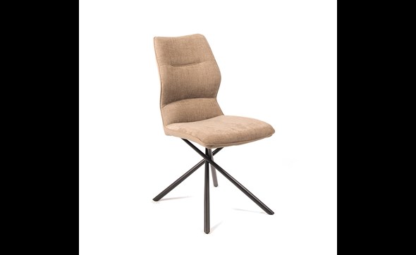 Chaise-Wish-tissu-simili-cuir-taupe-front-Comodi-Living