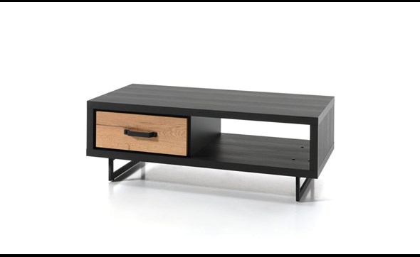 Table-de-salon-Spider-1niche-1tiroir-decor-halifax-golden-brown-brun-130cm-Comodi-Living